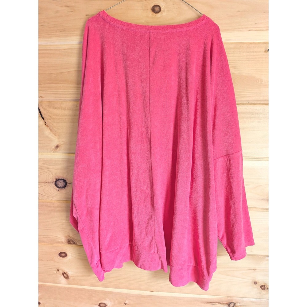 Belle Beach Kim Gravel Tunic Womens 5X Oversized Terry Cloth Loungewear Relaxed